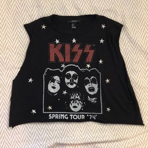 KISS Crop Top Muscle Tee